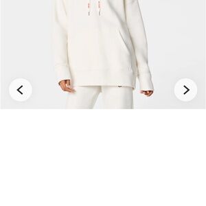 Figs Cream Oversized Hoodie with Kangaroo Pocket